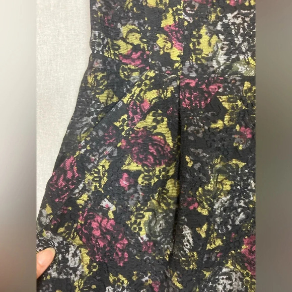 Free People floral lace strapless sweet heart mini dress Sz 6 - Picture 3 of 12